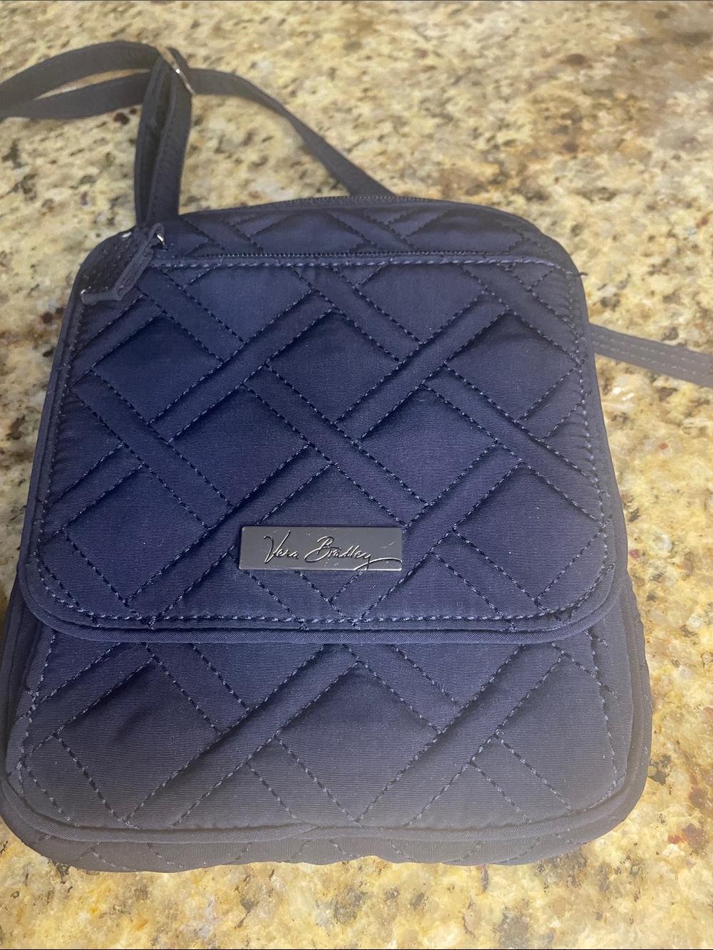 Vera Bradley Quilted Crossbody Bag - Navy Blue